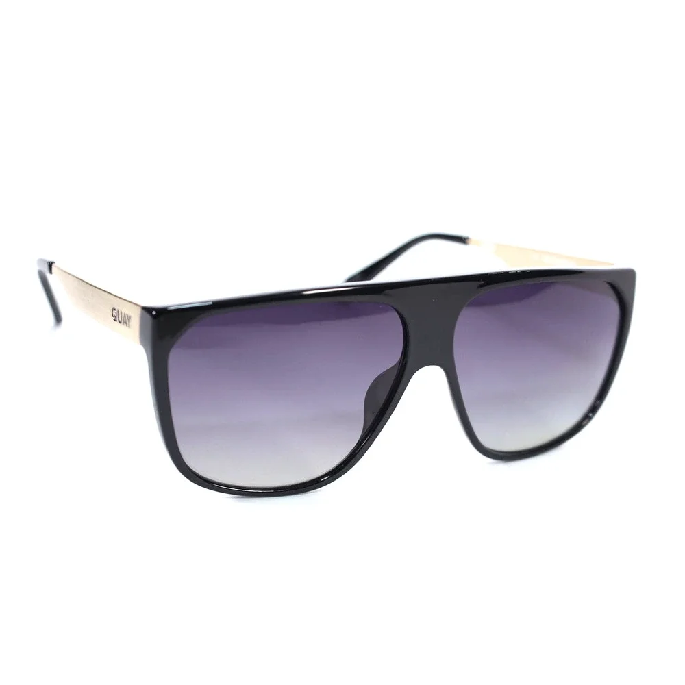 Quay Australia NO CURFEW Shield Sunglasses - Black/Smoke Polarized - NWT - Picture 7 of 12